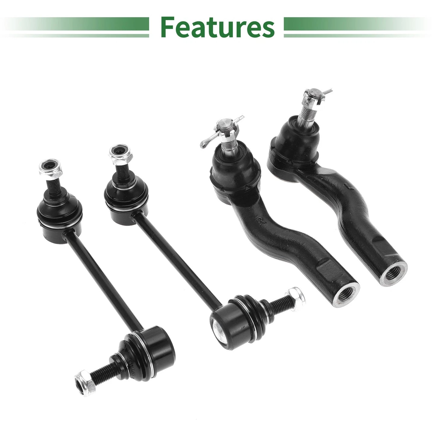 4pcs Front Suspension Kit Outer Tie Rod Ends for Lincoln Zephyr (2006-2006)