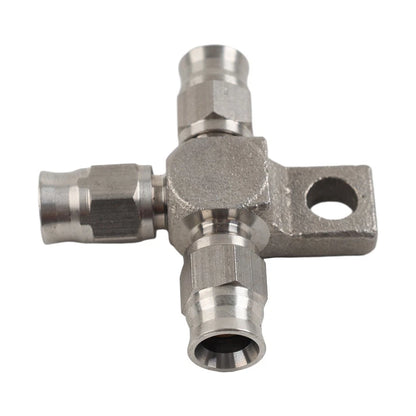 Stainless Steel AN-3 Tee Brake Hose Fittings for Car (No Year Specified)