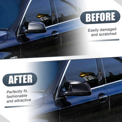 Rearview Mirror Cover Cap Gloss Black for BMW 5 6 7 Series (2009-2017)
