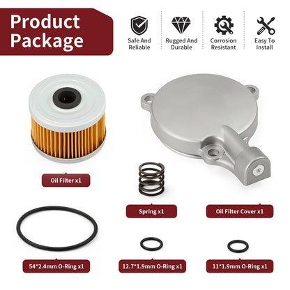 Oil Filter Cover & Oil Filter O-Ring for Honda Rancher 350 (2000–2006)