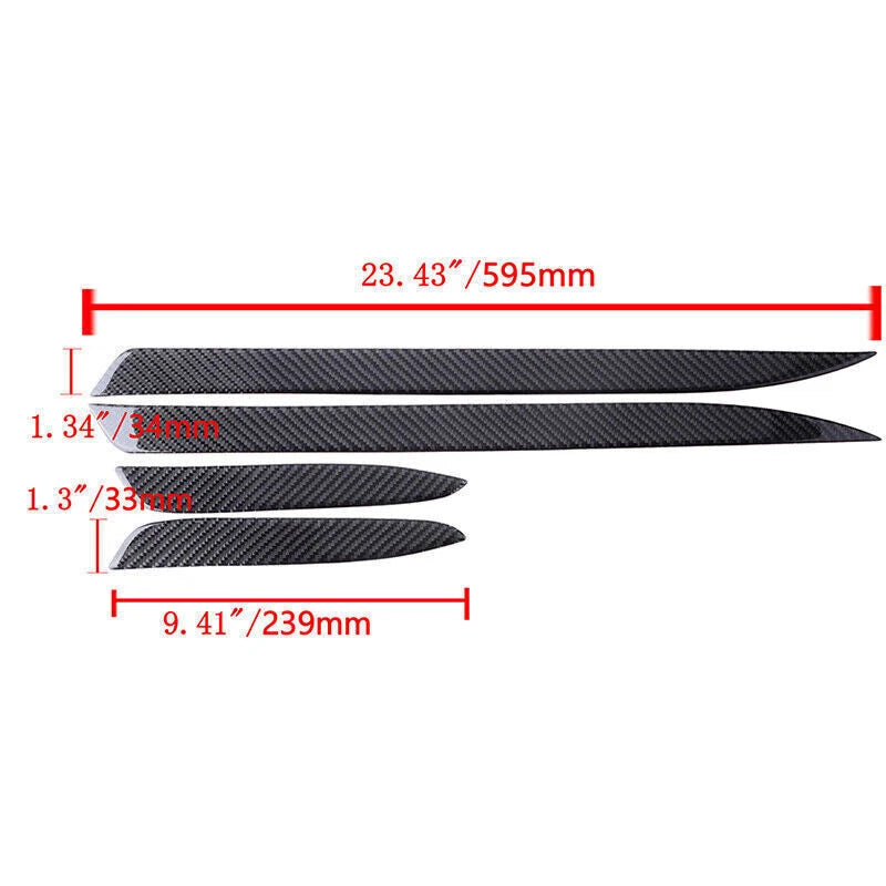 Real Carbon Fiber Door Sill Plate Guard Cover Set for BMW 3 Series E90 (2005-2012)