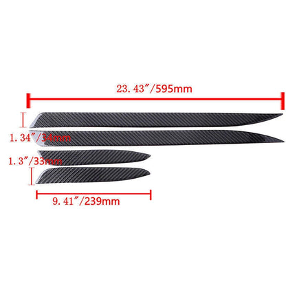 Real Carbon Fiber Door Sill Plate Guard Cover Set for BMW 3 Series E90 (2005-2012)