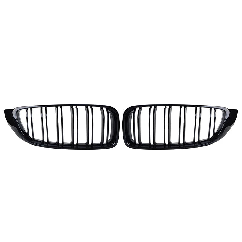 Gloss Black Dual Slat Front Bumper Grille for BMW F32 F36 F82 4-Series (2014-2020)