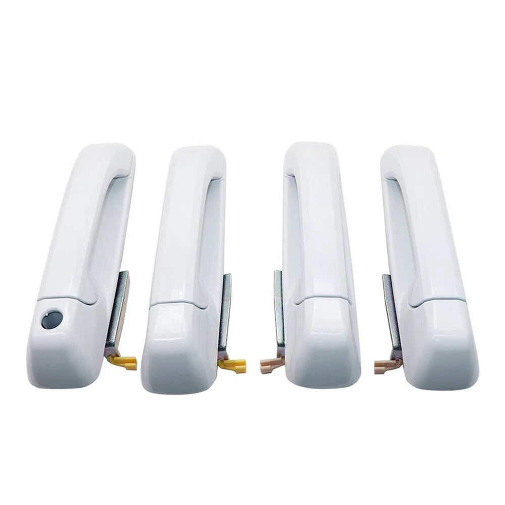 4 Pcs Door Handle Set Bright White for Ram 1500 2500 3500 (2019-2023)