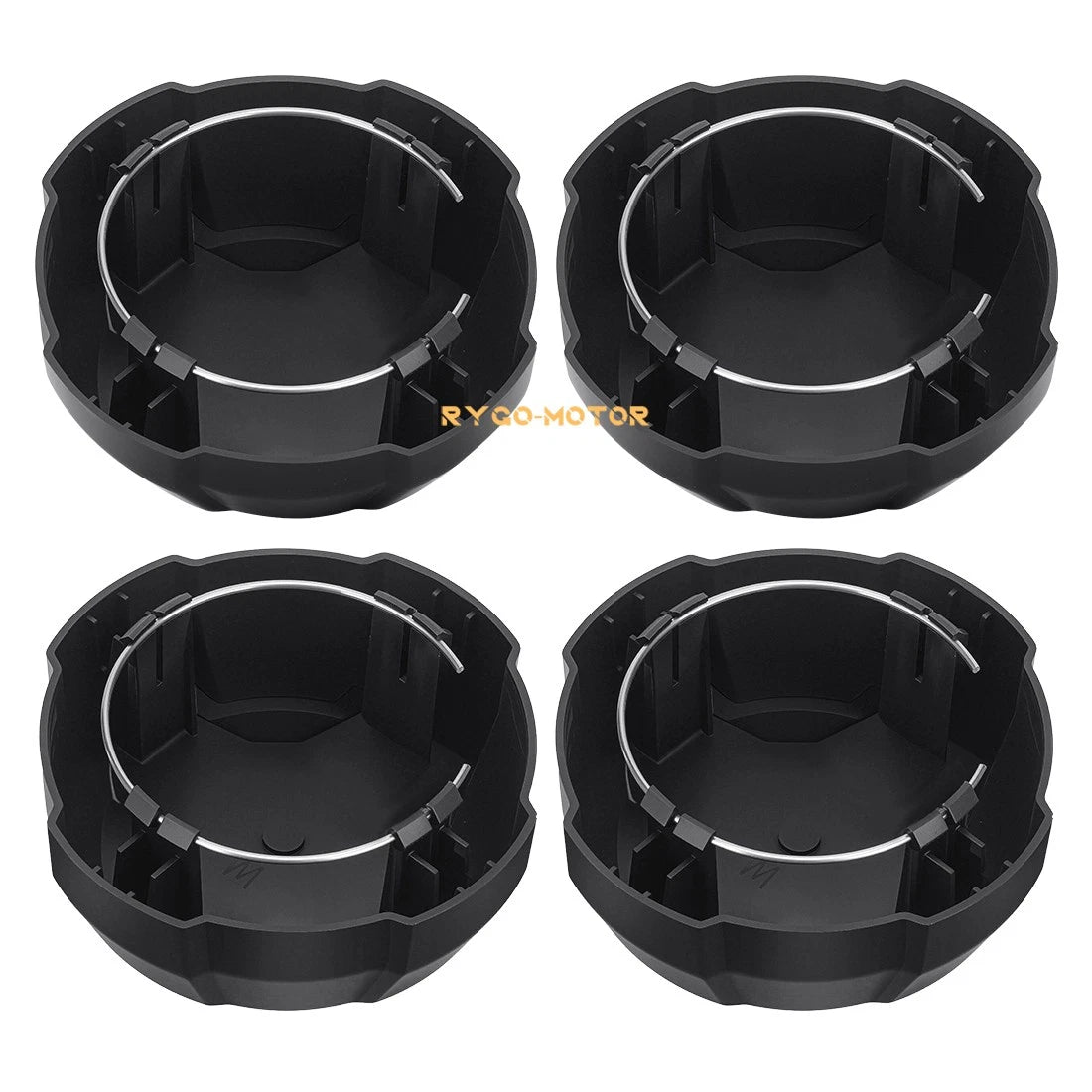 4Pcs Front & Rear Matte Black Rim Caps for Polaris Ranger SP 570 (2022–2024)