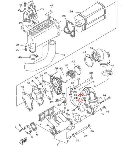 Straight Screw Plug with Gasket for Yamaha Outboard
