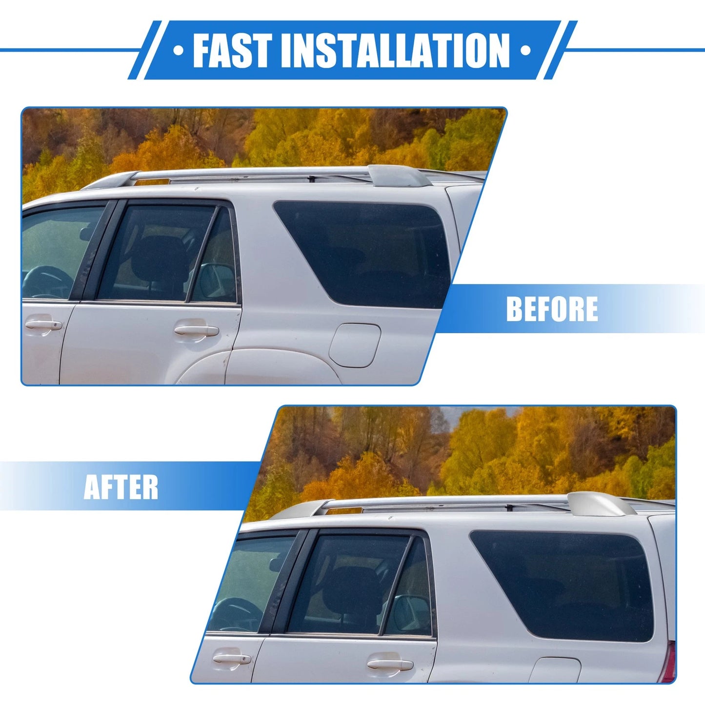 4pcs Roof Rack Side Rails End Covers for Toyota 4Runner (2003-2009)