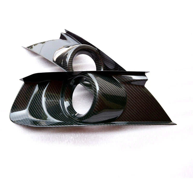 Real Carbon Fiber Front Bumper Fog Lights  Cover Trim For Ford Mustang 2015-17