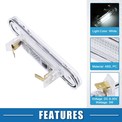 2 x White LED License Plate Lights for Mercedes-Benz C220 (2001-2010)