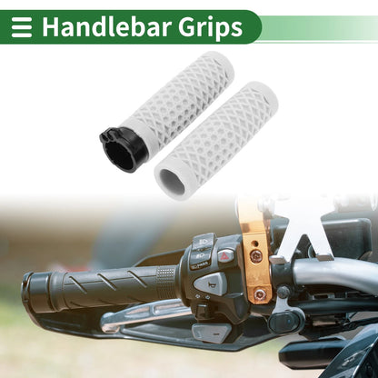 25mm Hand Grips Cover Kit for Motorcycle TPU White
