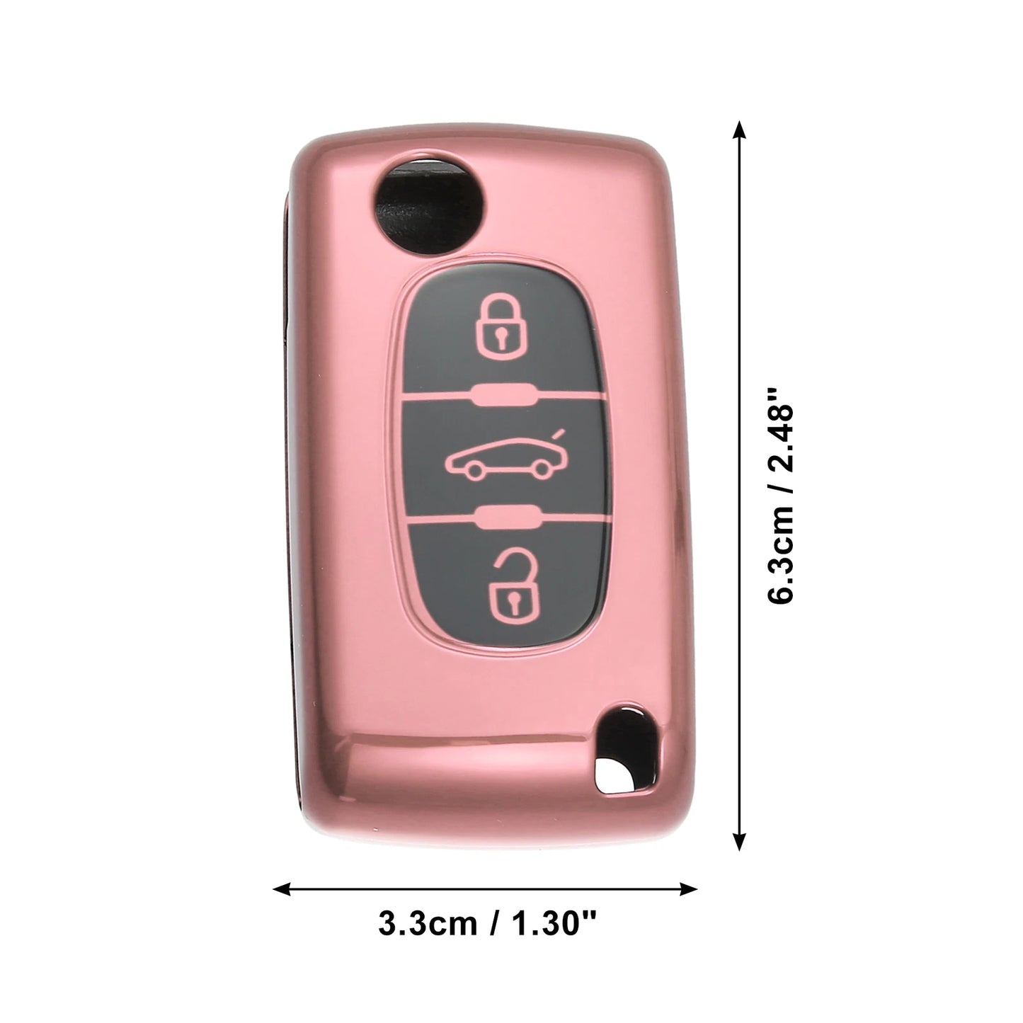 Silicone Key Fob Case Cover for Peugeot 207 307 308 407 3008 (2006-2014)
