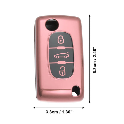 Silicone Key Fob Case Cover for Peugeot 207 307 308 407 3008 (2006-2014)