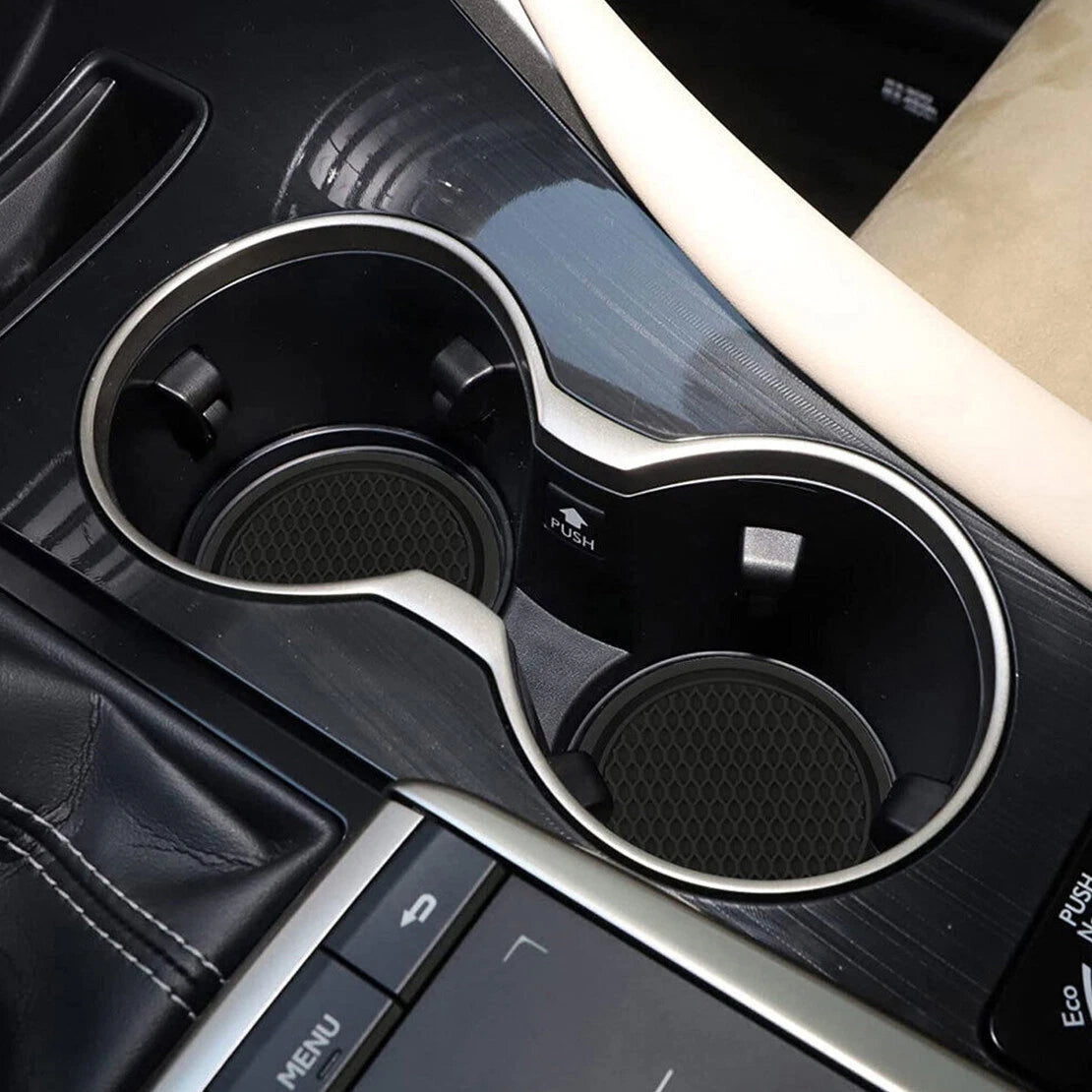 4PC Anti-Slip Car Cup Holder Coaster Mats for Universal Fit Accessories