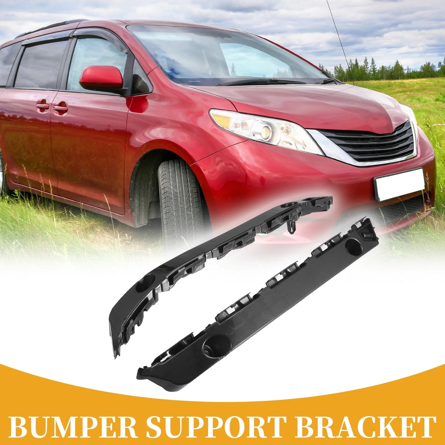 Front Bumper Support Bracket for Toyota Sienna (2011-2020) - 1 Pair