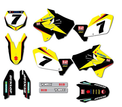 Custom Graphics Kit for Suzuki RM 250 (2001-2016) Crystal Style Decals
