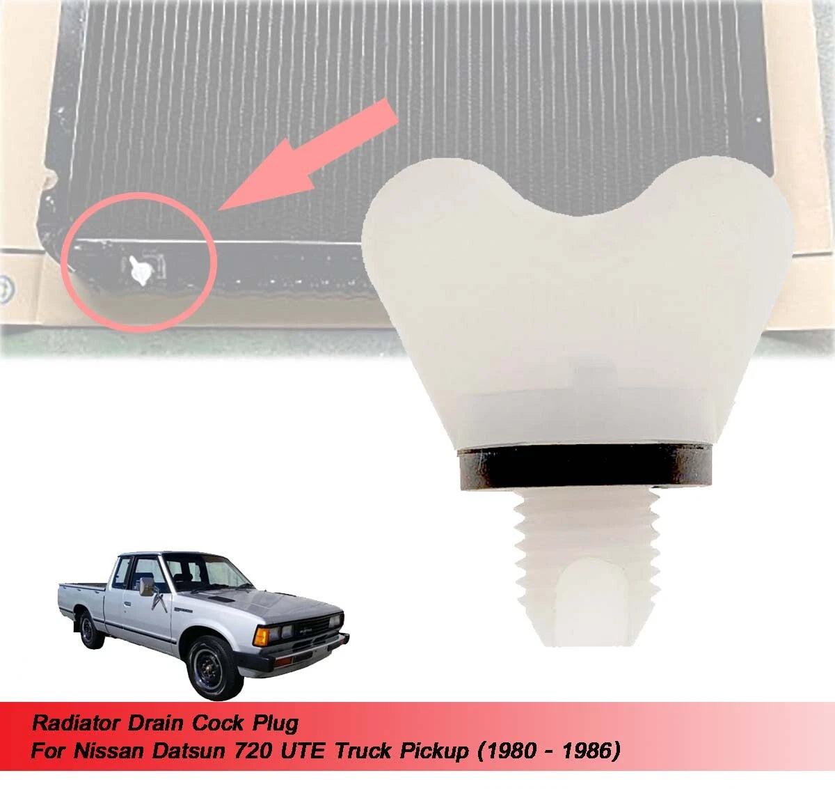 Radiator Drain Cock Plug for Nissan Datsun 720 (1980-1986)