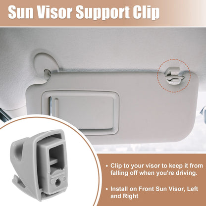 Sun Visor Clip Retainer Gray Plastic for Chevrolet Cruze (2011–2016)