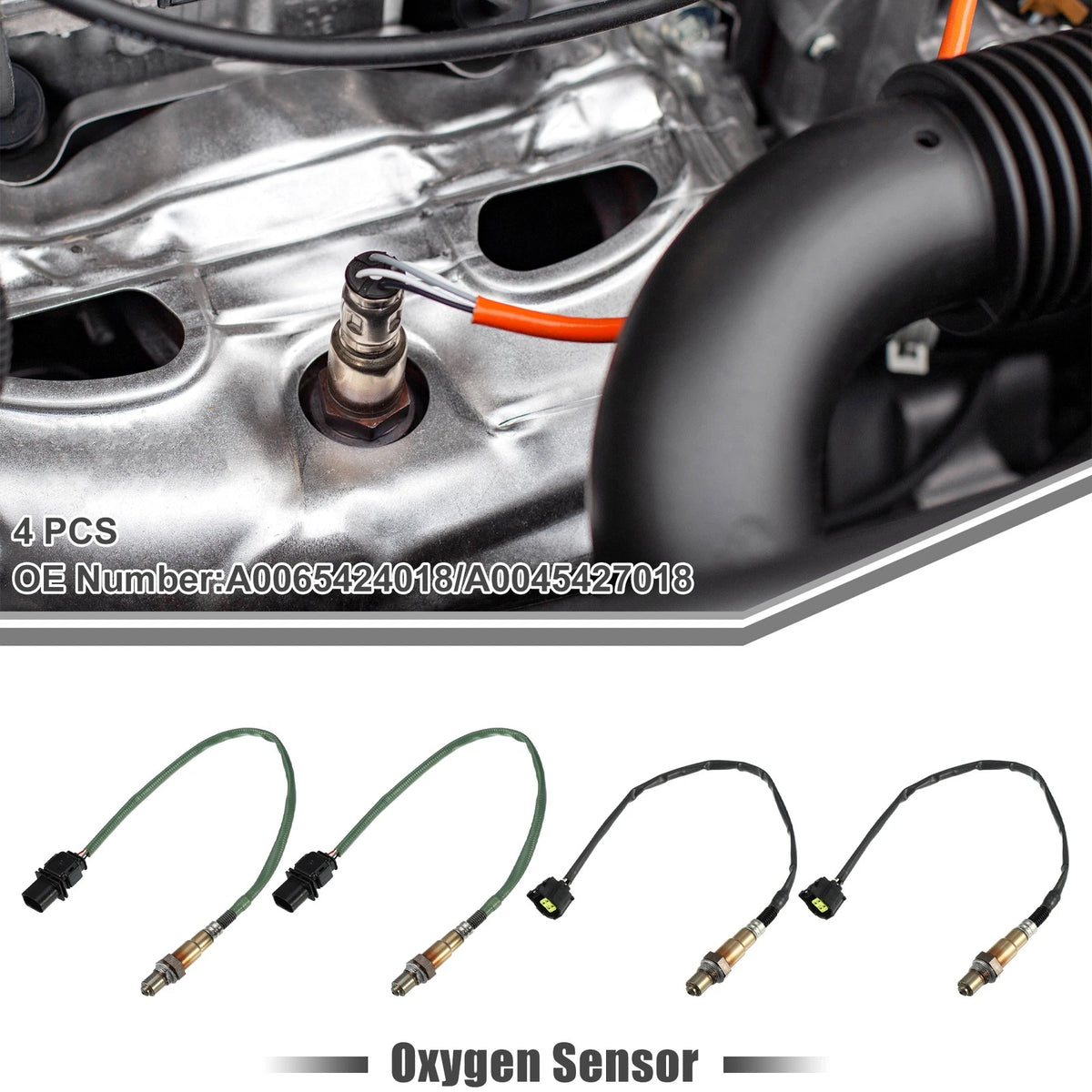 4 x O2 Oxygen Sensors for Mercedes-Benz GL450 2007-2012 V8 4.7L