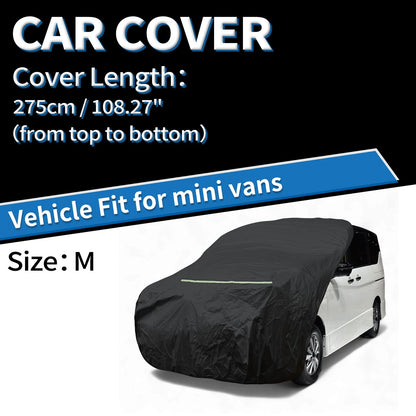 M 210D Sino-Chemical Cotton Hood Windshield Cover for Mini Vans