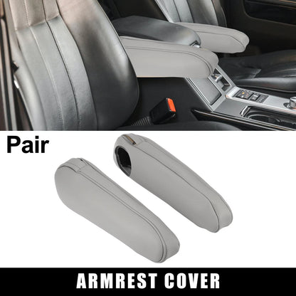 Leather Gray Front Seat Armrest Covers for Toyota Sienna (2011-2017)