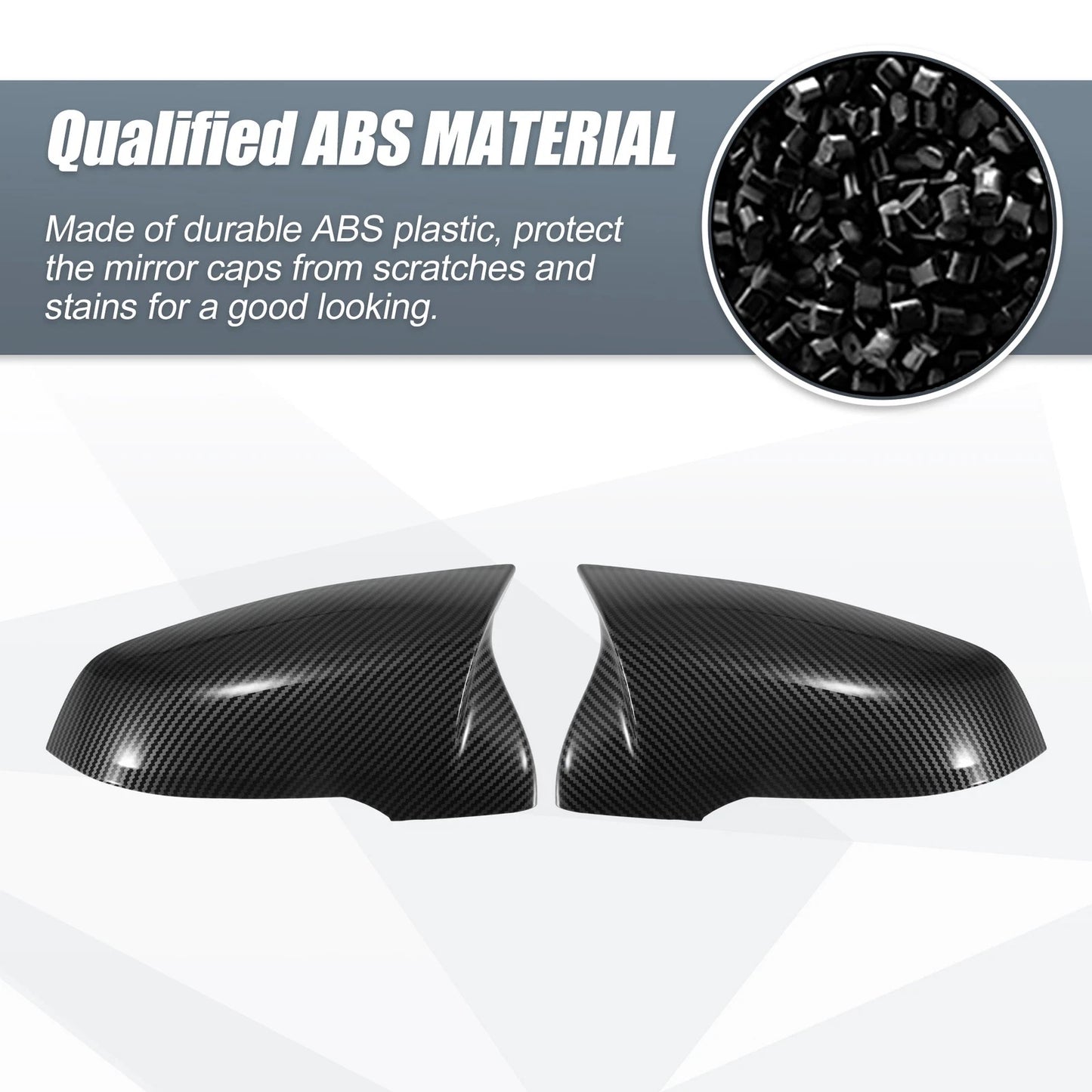 Carbon Fiber Rearview Mirror Cover Cap for BMW X1 F48 F49 X2 F39 (2016-2023)