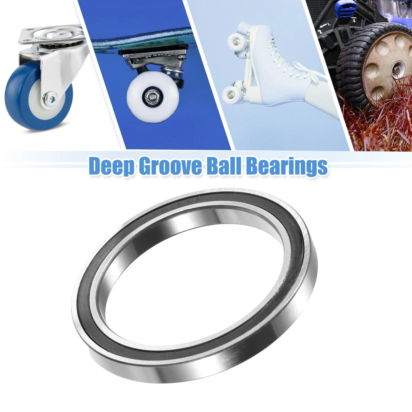 50x65x7mm Double Rubber Sealed Auto Deep Groove Ball Bearings for Car