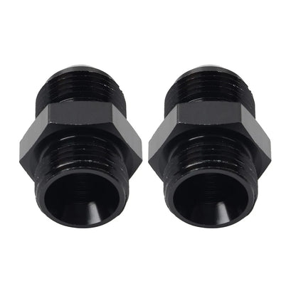 Black Aluminum AN12 Flare to 12AN ORB Male Fitting Adapter w/ O-Rings