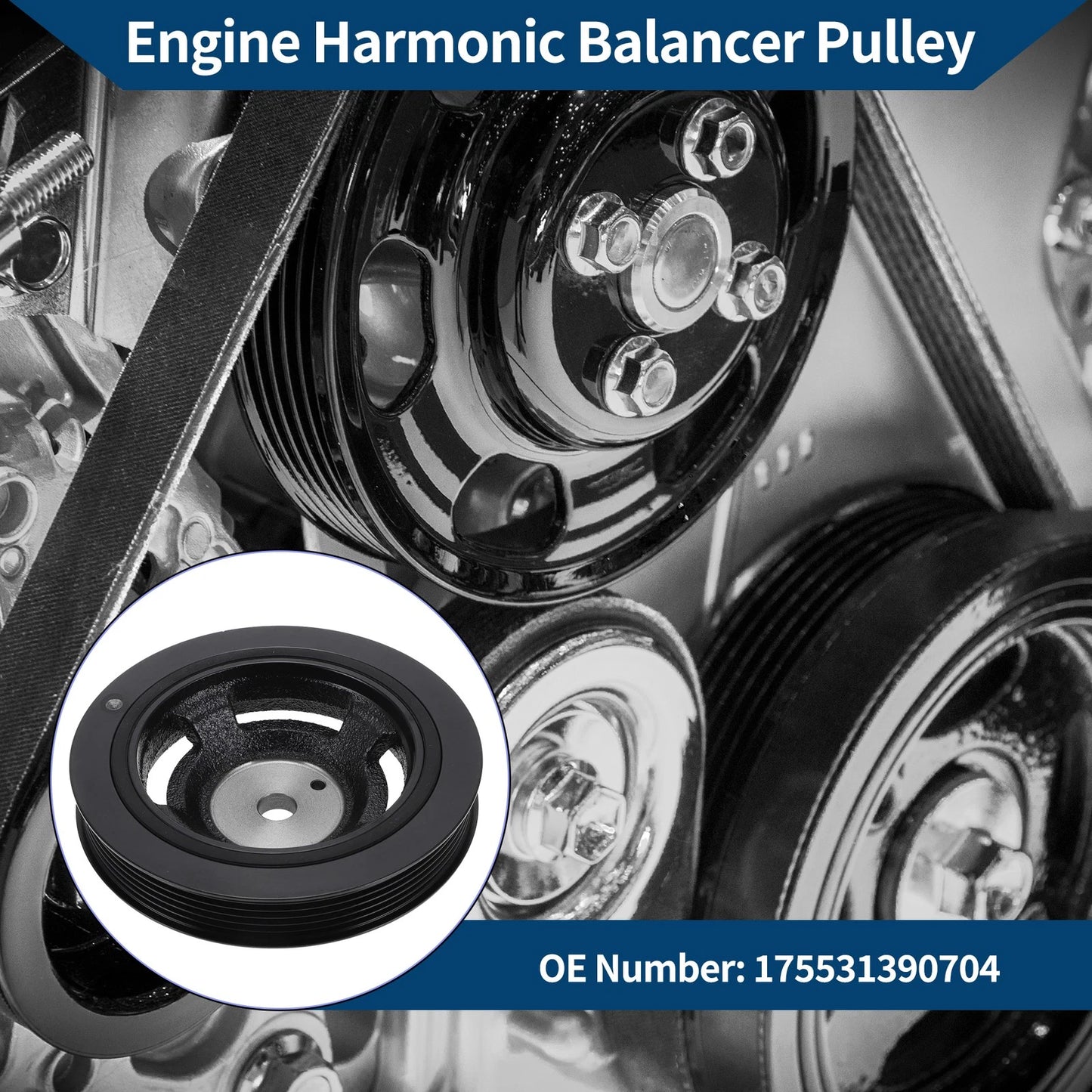 Harmonic Balancer Crank Pulley for Hyundai Santa (2006-2010)