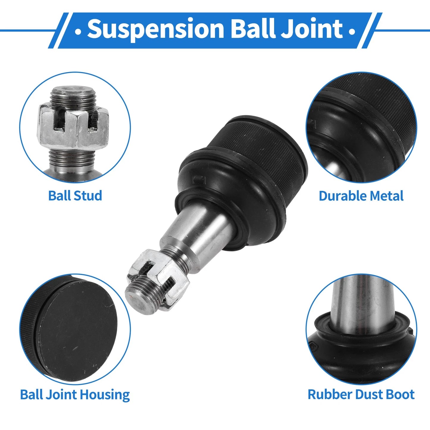 4 Pcs Front Upper & Lower Ball Joints for Ford E-150 (2007-2014)