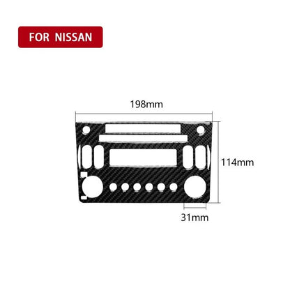 Carbon Fiber Center Console CD Player Panel Cover Trim fit for 03-08 Nissan 350Z