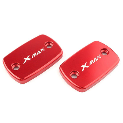 Red Front Fluid Reservoir Cover Caps for Yamaha X-MAX 300 (2017-2023)