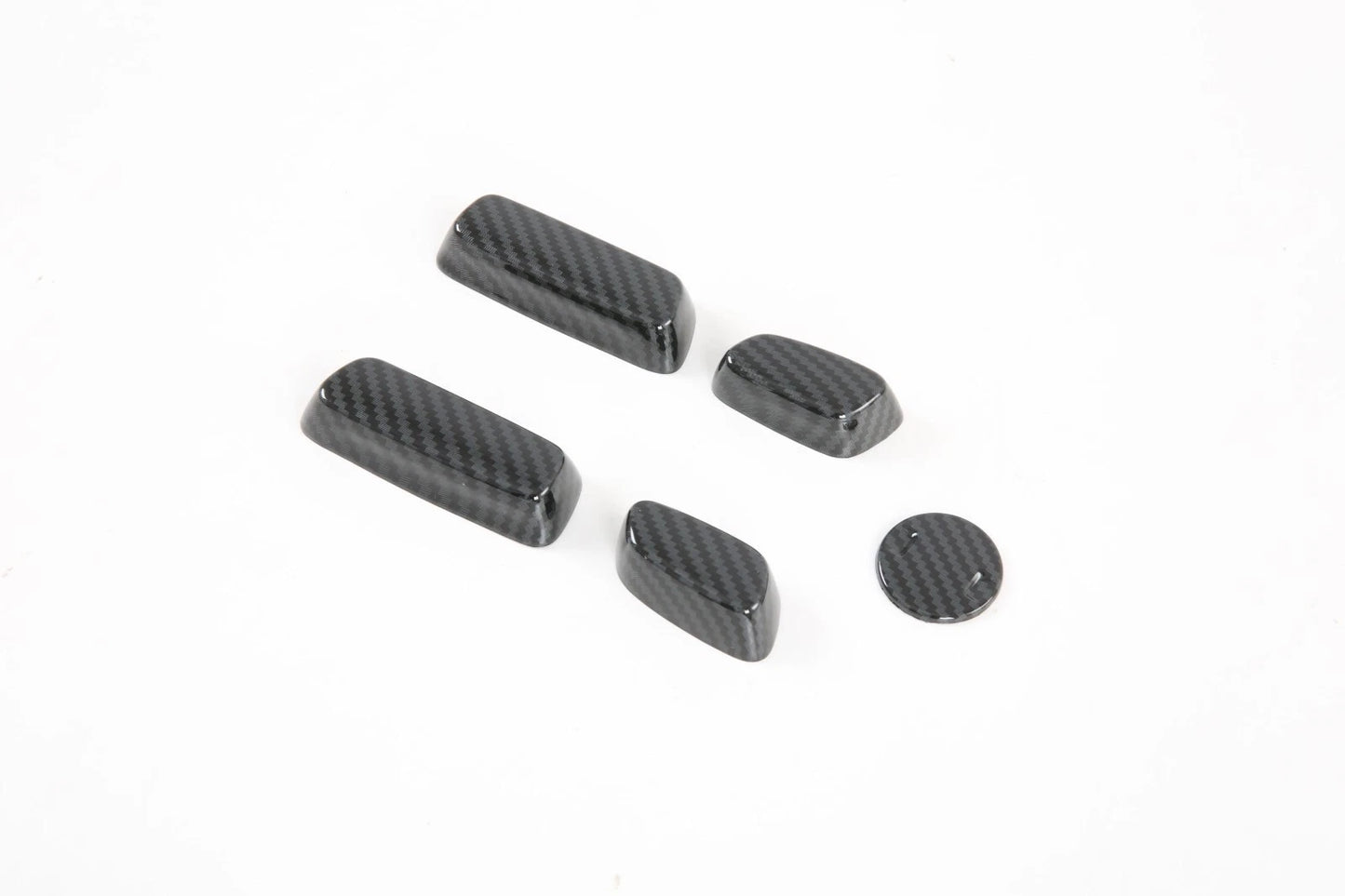 LHD Seat Adjust Lid Button Carbon Fiber Cover Trim for Toyota Sienna (2015-2020)