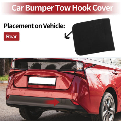 Rear Tow Hook Cover for Toyota Prius (2021-2022) Black 1 x Cap