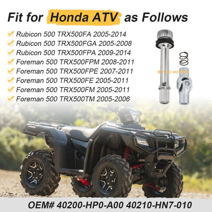 Rear Drive Shaft Propeller & U-Joint Yoke Joint for Honda Foreman 500 TRX500