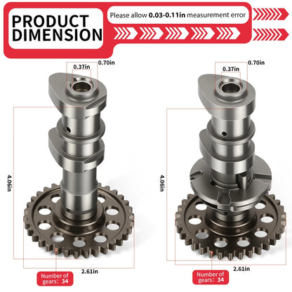 Intake Exhaust Camshaft w/ Chain Kit for Suzuki LT-Z400 Quadsport 2003-2014