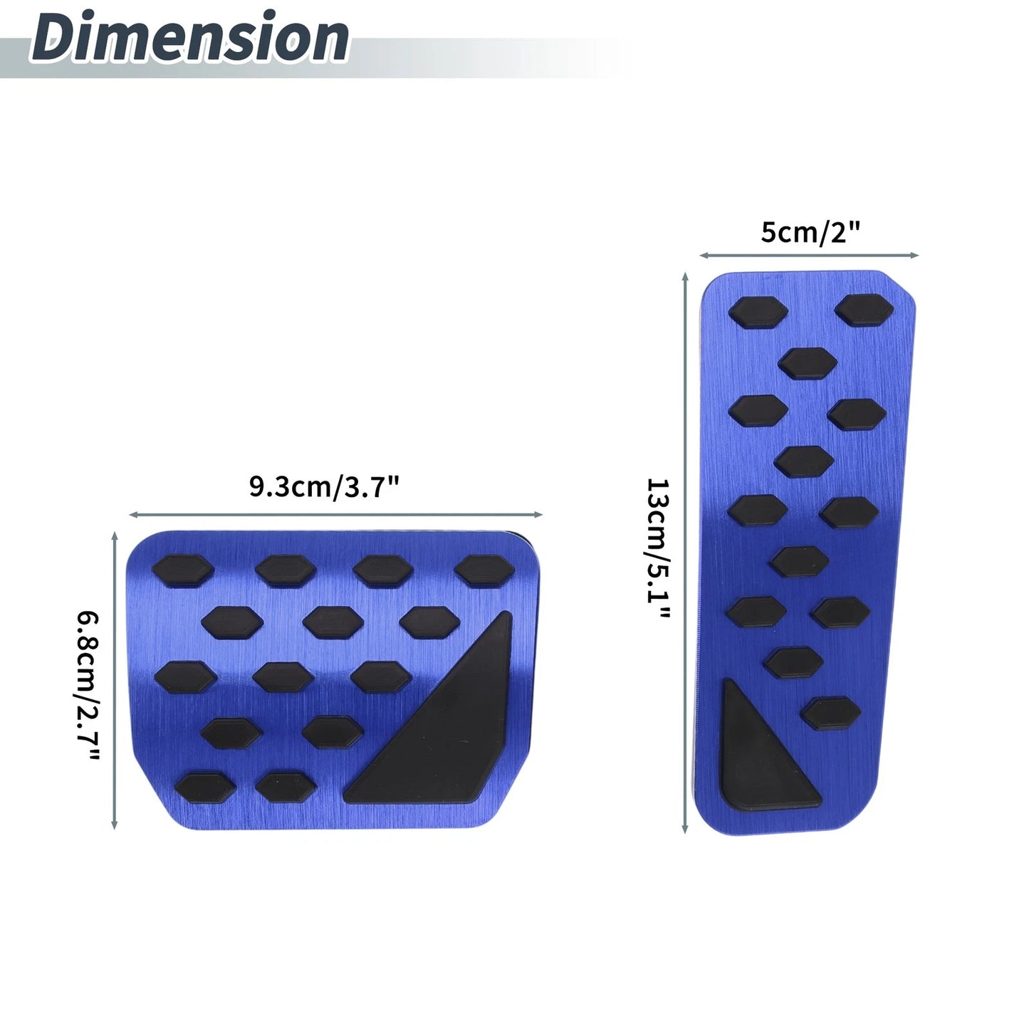 2 x Auto Foot Pedal Pads Covers for Jeep Grand Cherokee (2022-2025) Blue