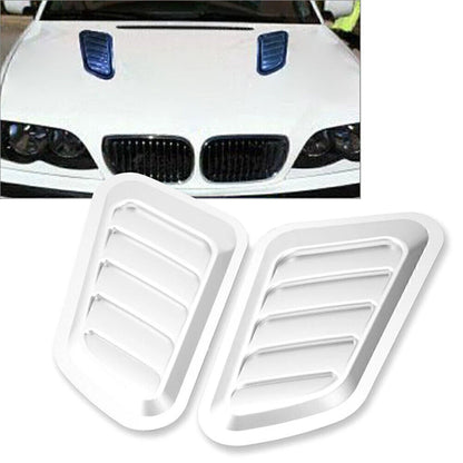 Silver Air Flow Intake Hood Scoop Vent Cover for Auto Car (No Year Specified)