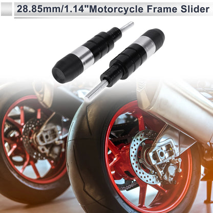 0.73" Aluminum Alloy Motorcycle Slider Frame / 2 Pcs / Silver Tone for Make Model
