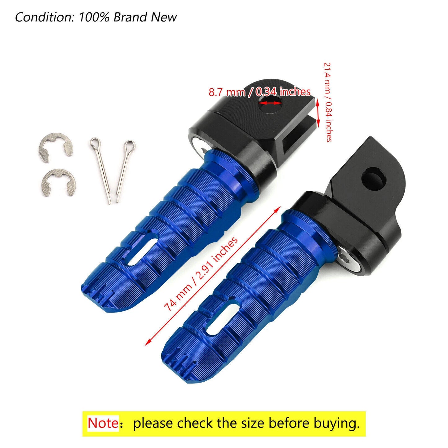 Foot Pegs for Suzuki V-Strom 250, GSX-R 600, GSX250R (2017-2023)