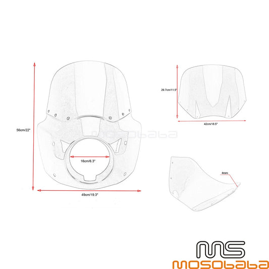 11" Front Fairing + 5.75" LED Headlight for Harley Davidson FXLRS (2020-2023)