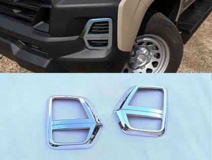 2 x Chrome ABS Front Fog Light Lamp Cover Trim for 2023-2025 Chevrolet Colorado