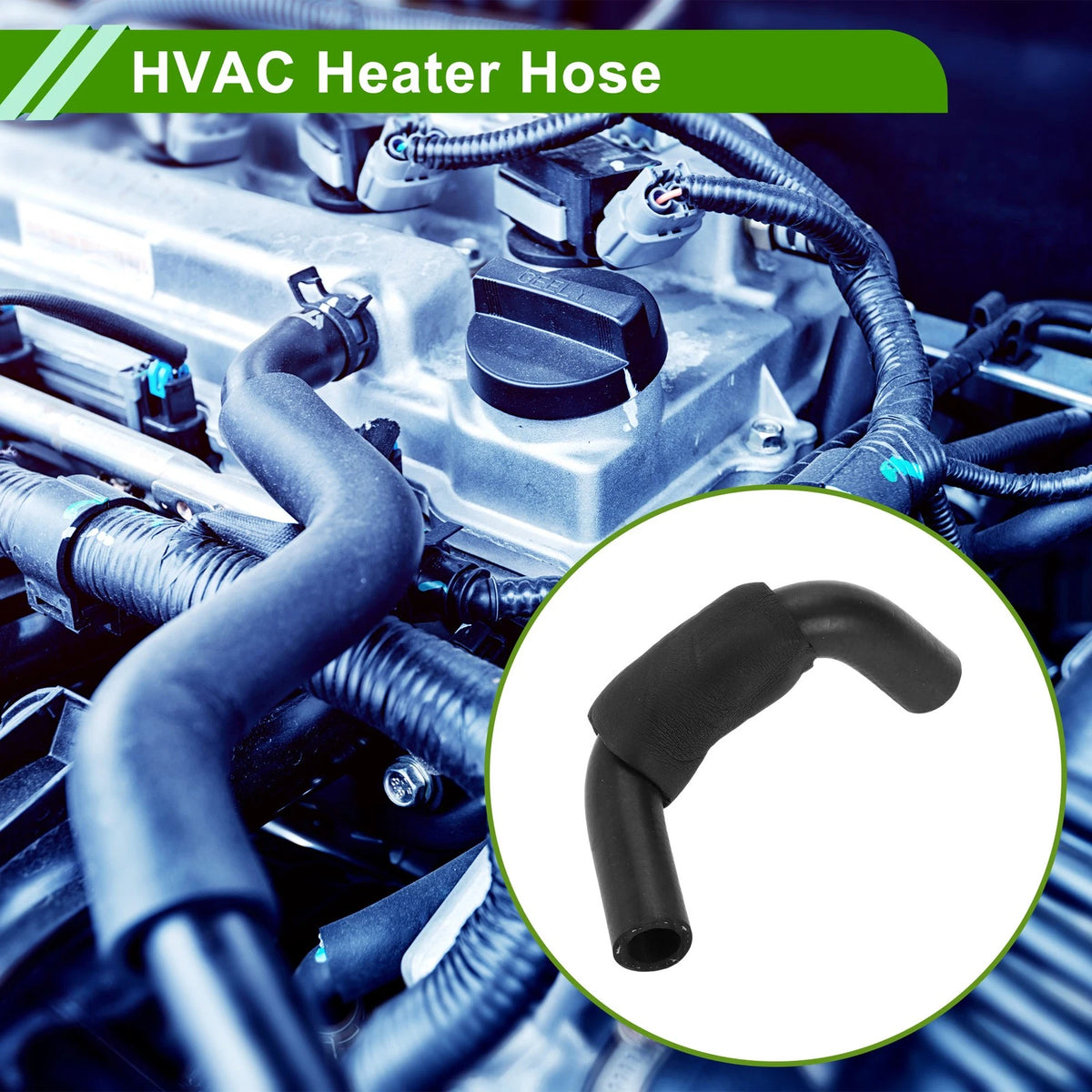 Heater Hose for Toyota Camry 2.2L (1997-2001) Rubber Black 1 Pc