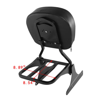 Sissy Bar Backrest Pad & Luggage Rack for Harley Heritage Softail (1986-2017)