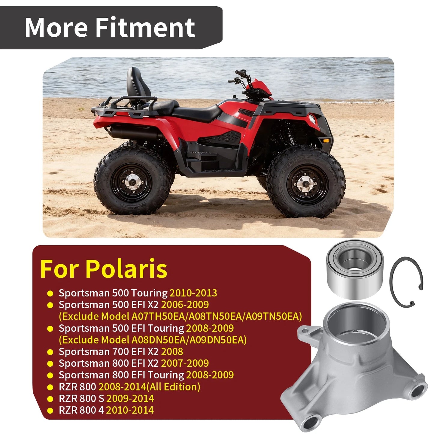 LH Wheel Carrier Bearing Kit for Polaris Sportsman 500 700 800 (1999–2014)