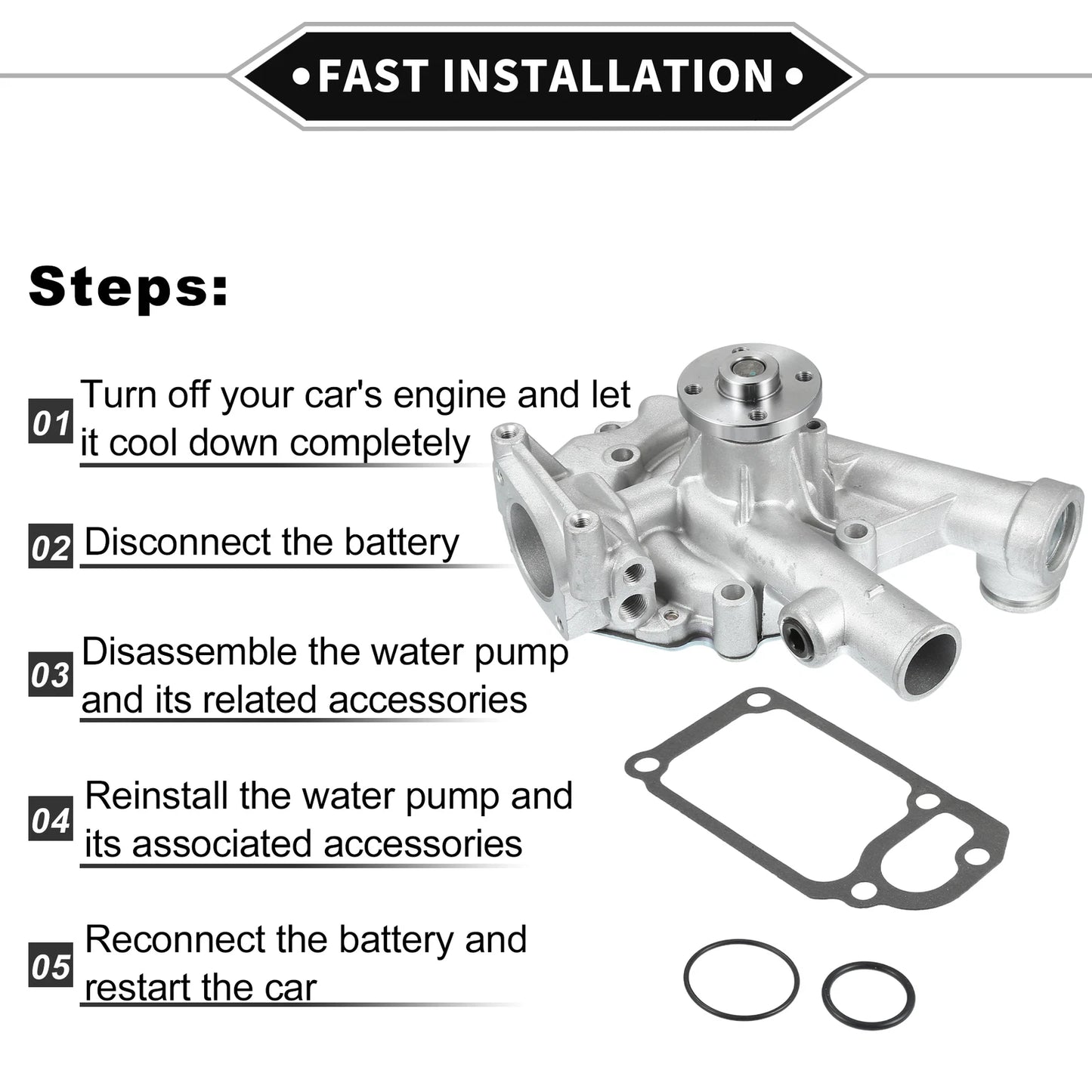 Water Pump with Gasket Kit for Toyota 1Z 2Z 11Z 12Z 13Z (No.161007830071)