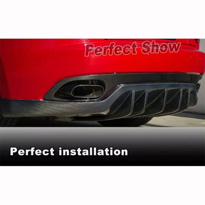 Carbon Fiber Rear Bumper Diffuser Lip Spoiler For Maserati GranTurismo 06-14
