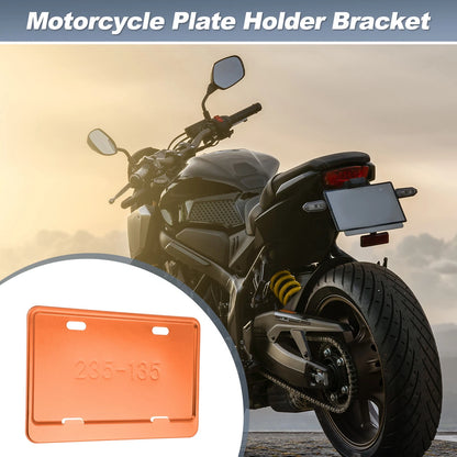 Registration Plate Holder Bracket 26x10 mm Orange Aluminum Alloy for Motorcycle