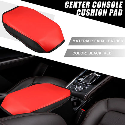 Center Console Armrest Cover for Mazda CX-5 (2017-2023) Black Red