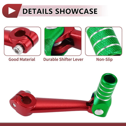 Red Green Silver Tone Folding Motorcycle Gear Shift Lever for Bosuer M5