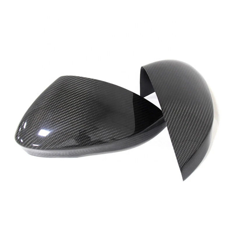 Real Carbon Fiber Addon Rearview Mirror Cover Caps Trim For Jaguar F-TYPE 13-16